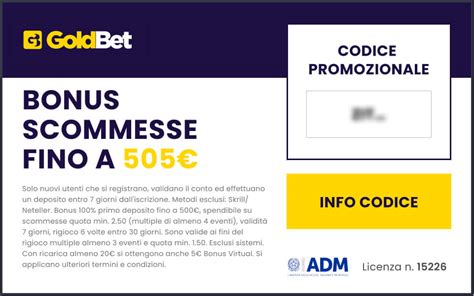 codice promozione goldbet - goldbet bonus code